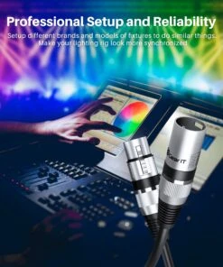 DMX Extension Cable For Stage Lighting 2-Pack, Black(Gearit 2 Pack Dmx Male To Dmx Female Stage Lighting Cable Xlr Compatible Black) 16 DMX Extension Cable For Stage Lighting 2-Pack, Black(Gearit 2 Pack Dmx Male To Dmx Female Stage Lighting Cable Xlr Compatible Black) -GEARit Store DMX BK 6