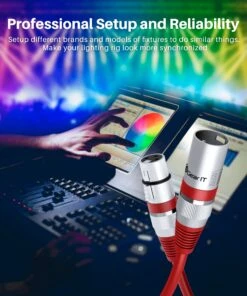 DMX Extension Cable For Stage Lighting 6-Pack(Gearit 6 Pack Dmx Male To Dmx Female Stage Lighting Cable Xlr Compatible) -GEARit Store DMX Color 6