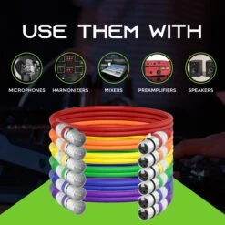 XLR Male To Female Microphone Extension Cable, Multicolor(Gearit Xlr Male To Female Microphone Extension Cable Multicolor)