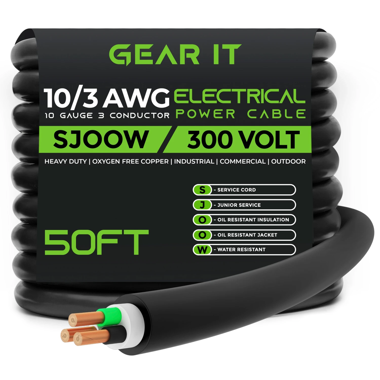 10/3 SJOOW OFC Power Cable 300V Electric Wire(10 3 Sjoow Portable Power Cable 10awg 3 Conductor 300v Ofc Electric Wire) 3 10/3 SJOOW OFC Power Cable 300V Electric Wire(10 3 Sjoow Portable Power Cable 10awg 3 Conductor 300v Ofc Electric Wire) - Image 3