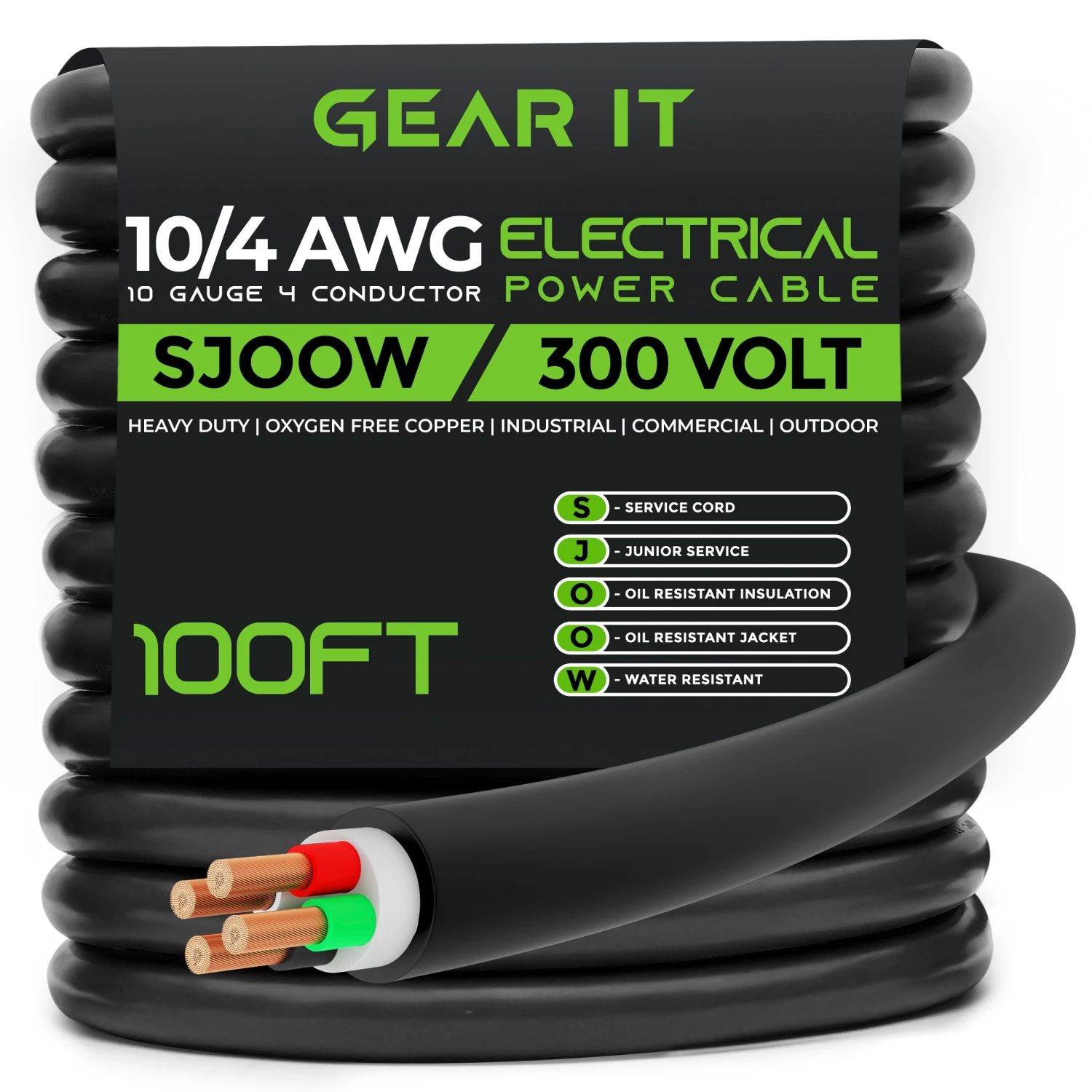 10/4 SJOOW OFC Power Cable 300V Electric Wire(10 4 Sjoow Portable Power Cable 10awg 4 Conductor 300v Ofc Electric Wire) 1 10/4 SJOOW OFC Power Cable 300V Electric Wire(10 4 Sjoow Portable Power Cable 10awg 4 Conductor 300v Ofc Electric Wire)