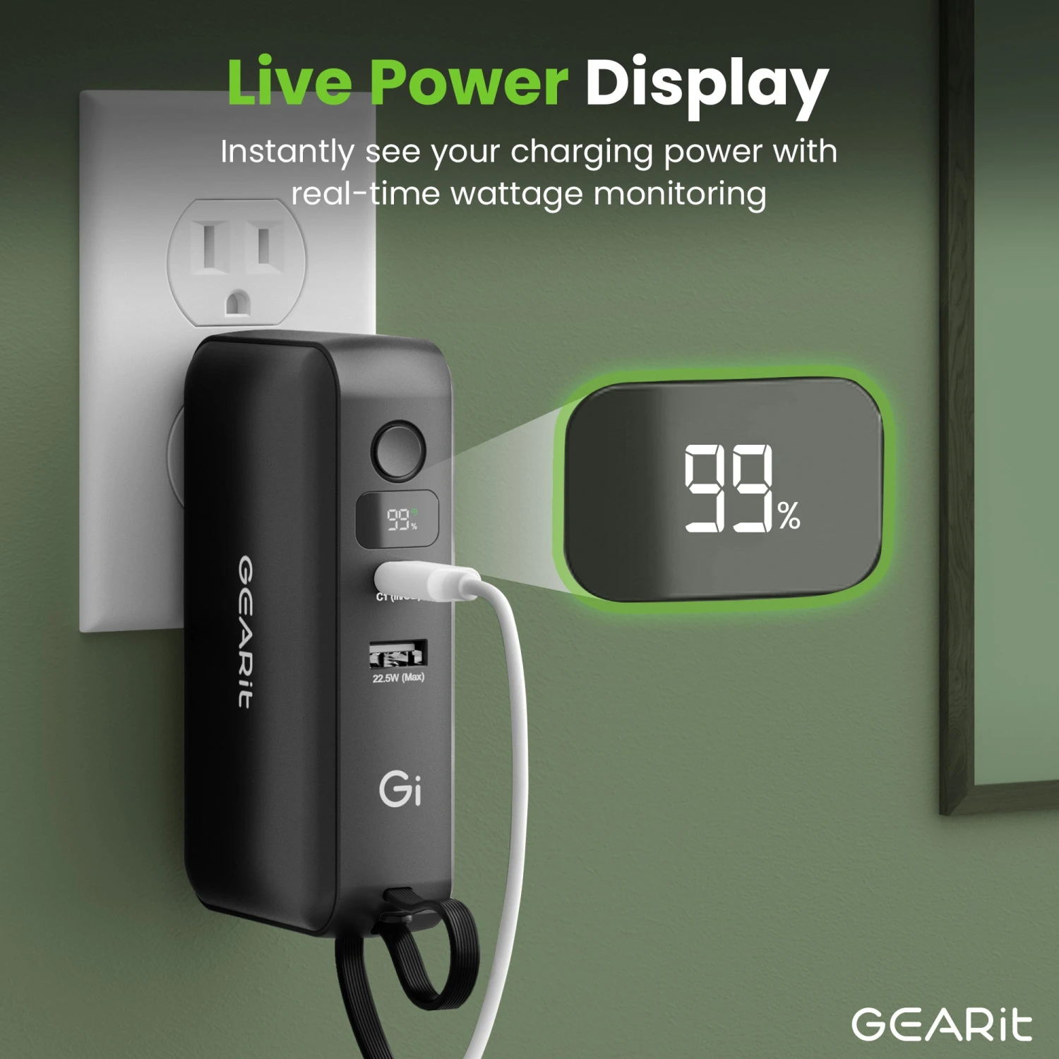 GEARit 3-in-1 65W GaN Charger, 10000mAh Power Bank With Built-in USB-C Cable(Gearit 10000mah Qi2 Wireless Charging Magsafe Power Bank With Built In Usb C Cable Copy) 5 GEARit 3-in-1 65W GaN Charger, 10000mAh Power Bank With Built-in USB-C Cable(Gearit 10000mah Qi2 Wireless Charging Magsafe Power Bank With Built In Usb C Cable Copy) - Image 5