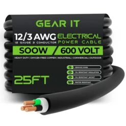 12/3 SOOW OFC Power Cable 600V Electric Wire(12 3 Soow Ofc Power Cable 600v Electric Wire) -GEARit Store GI 12 3 SOOW 25F