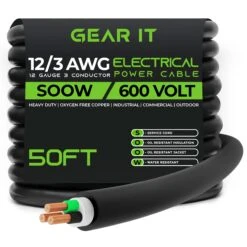 12/3 SOOW OFC Power Cable 600V Electric Wire(12 3 Soow Ofc Power Cable 600v Electric Wire) -GEARit Store GI 12 3 SOOW 50F