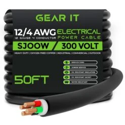 12/4 SJOOW OFC Power Cable 300V Electric Wire(12 4 Sjoow Ofc Power Cable 300v Electric Wire) 18 12/4 SJOOW OFC Power Cable 300V Electric Wire(12 4 Sjoow Ofc Power Cable 300v Electric Wire) -GEARit Store GI 12 4 SJOOW 50F