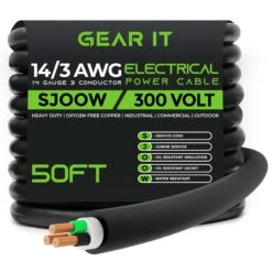 14/3 SJOOW OFC Power Cable 300V Electric Wire(14 3 Sjoow Ofc Power Cable 300v Electric Wire) -GEARit Store GI 14 3 SJOOW 50F