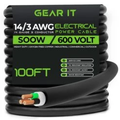 14/3 SOOW OFC Power Cable 600V Electric Wire(14 3 Soow Ofc Power Cable 600v Electric Wire) 19 14/3 SOOW OFC Power Cable 600V Electric Wire(14 3 Soow Ofc Power Cable 600v Electric Wire) -GEARit Store GI 14 3 SOOW 100F
