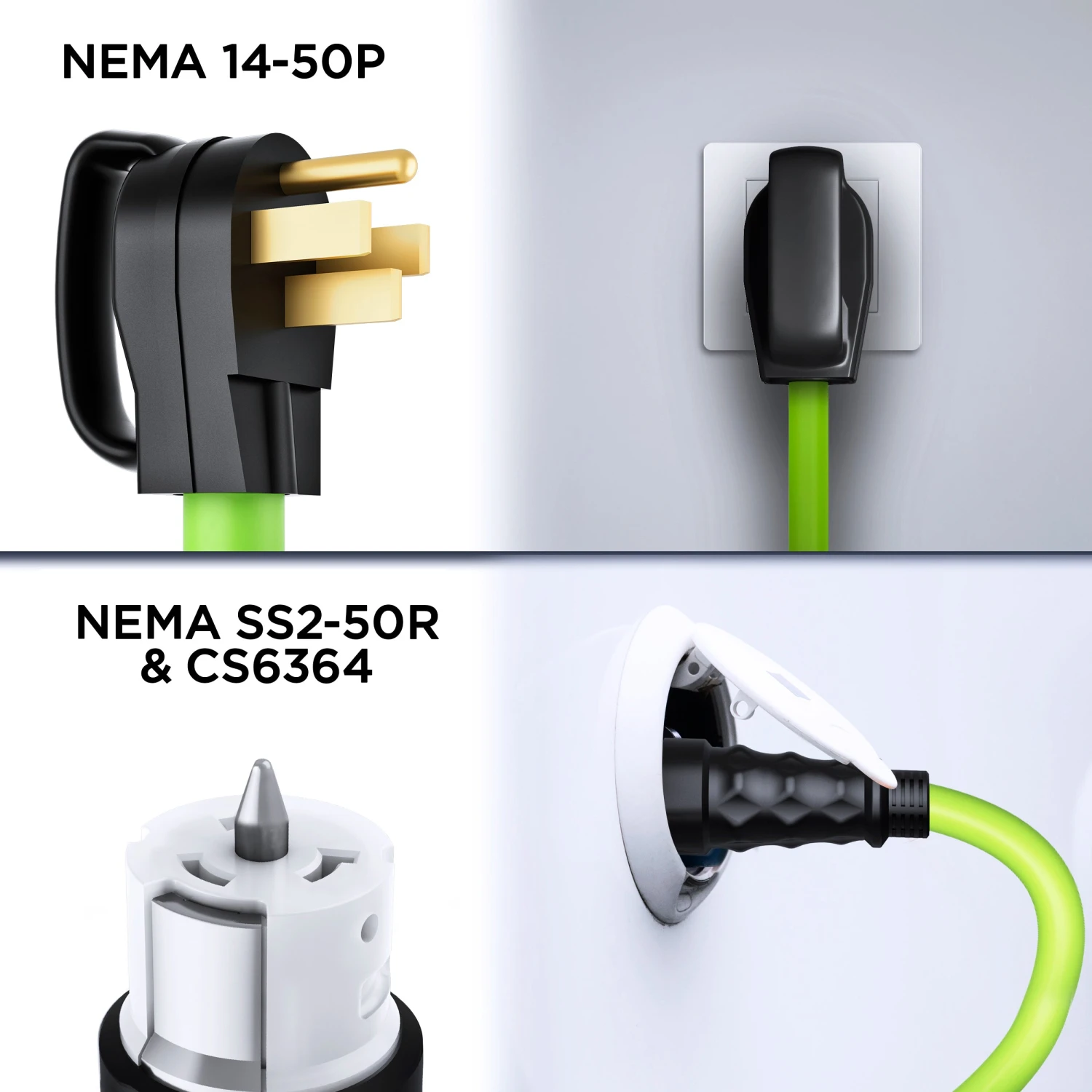 50-Amp NEMA 14-50P To SS2-50R Generator Extension Power Cable Cord(Gearit 50 Amp Nema 14 50p To Sse 50r Generator Extension Power Cable Cord) 2 50-Amp NEMA 14-50P To SS2-50R Generator Extension Power Cable Cord(Gearit 50 Amp Nema 14 50p To Sse 50r Generator Extension Power Cable Cord) - Image 2