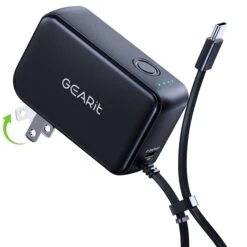 GEARit 3-in-1 GaN Charger 33W Charging 5000mAh Power Bank With Cable(Gearit 3 In 1 Gan Charger 33w Charging 5000mah Power Bank With Cable)
