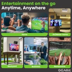 Flat Indoor HDTV Antenna With Amplifier(Flat Indoor Hdtv Antenna With Amplifier) -GEARit Store GI ANT 1003 BK 9