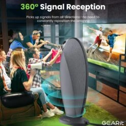 Indoor TV Antenna, 360° Amplified Signal, 16ft Coaxial(Indoor Tv Antenna 360 Amplified Signal 16ft Coaxial) -GEARit Store GI ANT 2028 BK 7 8090d750 9d7a 4940 8a6e 7e98ed8d50f2