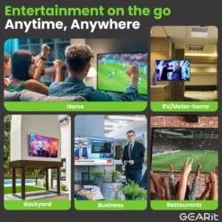 Indoor TV Antenna, 360° Amplified Signal, 16ft Coaxial(Indoor Tv Antenna 360 Amplified Signal 16ft Coaxial) -GEARit Store GI ANT 2028 BK 9