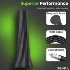 Indoor TV Antenna, 360° Amplified Signal, 9.8ft Coaxial(Indoor Tv Antenna 360 Amplified Signal 9 8ft Coaxial) -GEARit Store GI ANT 2034 BK 7 db47d0eb 1682 47c1 a157 5232a7684512