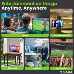 Indoor TV Antenna, 360° Amplified Signal, 9.8ft Coaxial(Indoor Tv Antenna 360 Amplified Signal 9 8ft Coaxial) -GEARit Store GI ANT 2034 BK 9