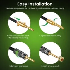 6 Pairs Closed Screw Type Speaker Banana Plugs(Gearit Banana Plug Connectors Closed Screw 24k Gold Plated 6 Pairs 12 Pieces) -GEARit Store GI BP 6PK 5 cc7ac515 2aa7 4fd3 b261 2ef6fd99ef7a