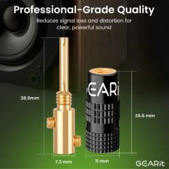 6 Pairs Closed Screw Type Speaker Banana Plugs(Gearit Banana Plug Connectors Closed Screw 24k Gold Plated 6 Pairs 12 Pieces) -GEARit Store GI BP 6PK 6 7512a660 3a4f 4934 8c17 6859e3d9a2d6