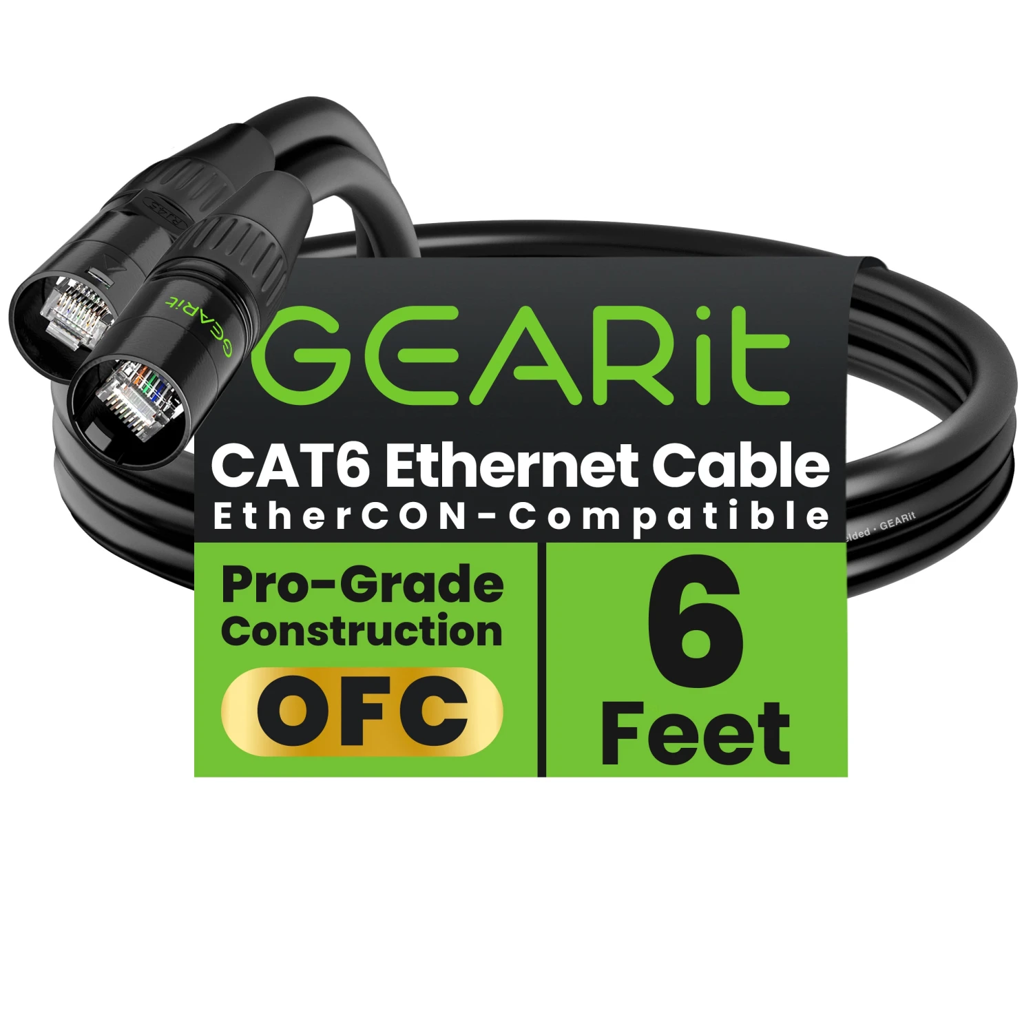 CAT6 Shielded EtherCON Cable For Pro Audio, Black(Cat6 Ethercon Cable For Pro Audio Black) 8 CAT6 Shielded EtherCON Cable For Pro Audio, Black(Cat6 Ethercon Cable For Pro Audio Black) - Image 8