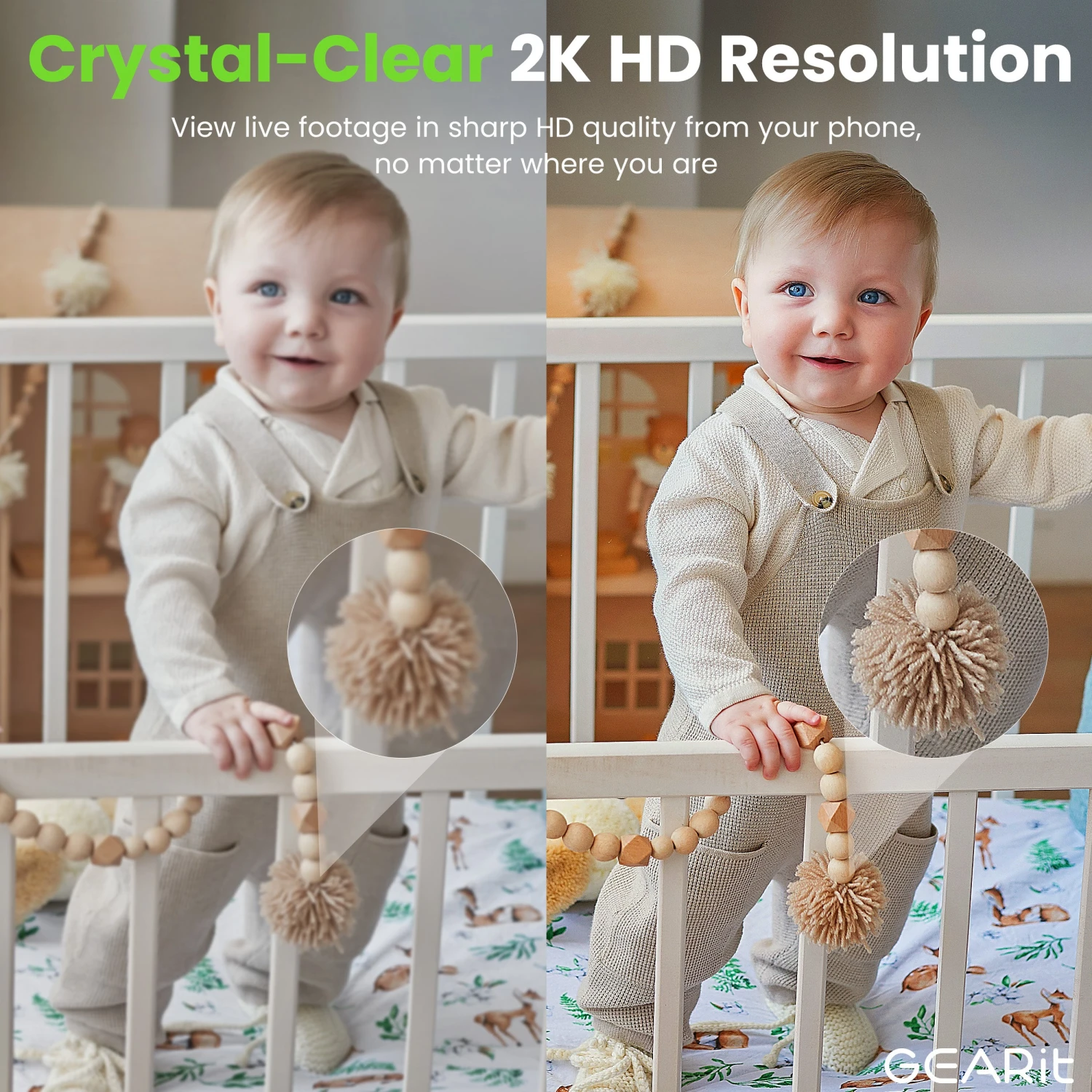 GEARit Wifi Baby Monitor Camera With Motion & Sound Detection - 2K Video, 2-Way Audio(Gearit Wifi Baby Monitor Camera With Motion Sound Detection 2k Video 2 Way Audio) 5 GEARit Wifi Baby Monitor Camera With Motion & Sound Detection - 2K Video, 2-Way Audio(Gearit Wifi Baby Monitor Camera With Motion Sound Detection 2k Video 2 Way Audio) - Image 5