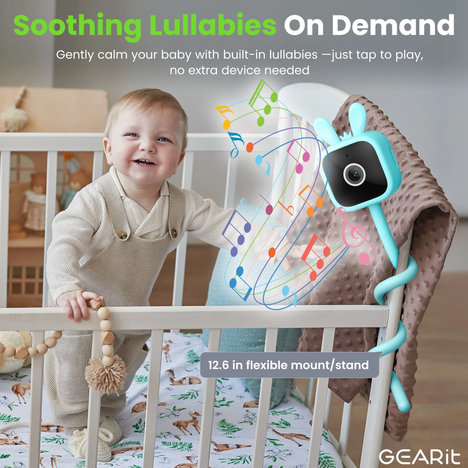 GEARit Wifi Baby Monitor Camera With Motion & Sound Detection - 2K Video, 2-Way Audio(Gearit Wifi Baby Monitor Camera With Motion Sound Detection 2k Video 2 Way Audio) 7 GEARit Wifi Baby Monitor Camera With Motion & Sound Detection - 2K Video, 2-Way Audio(Gearit Wifi Baby Monitor Camera With Motion Sound Detection 2k Video 2 Way Audio) - Image 7