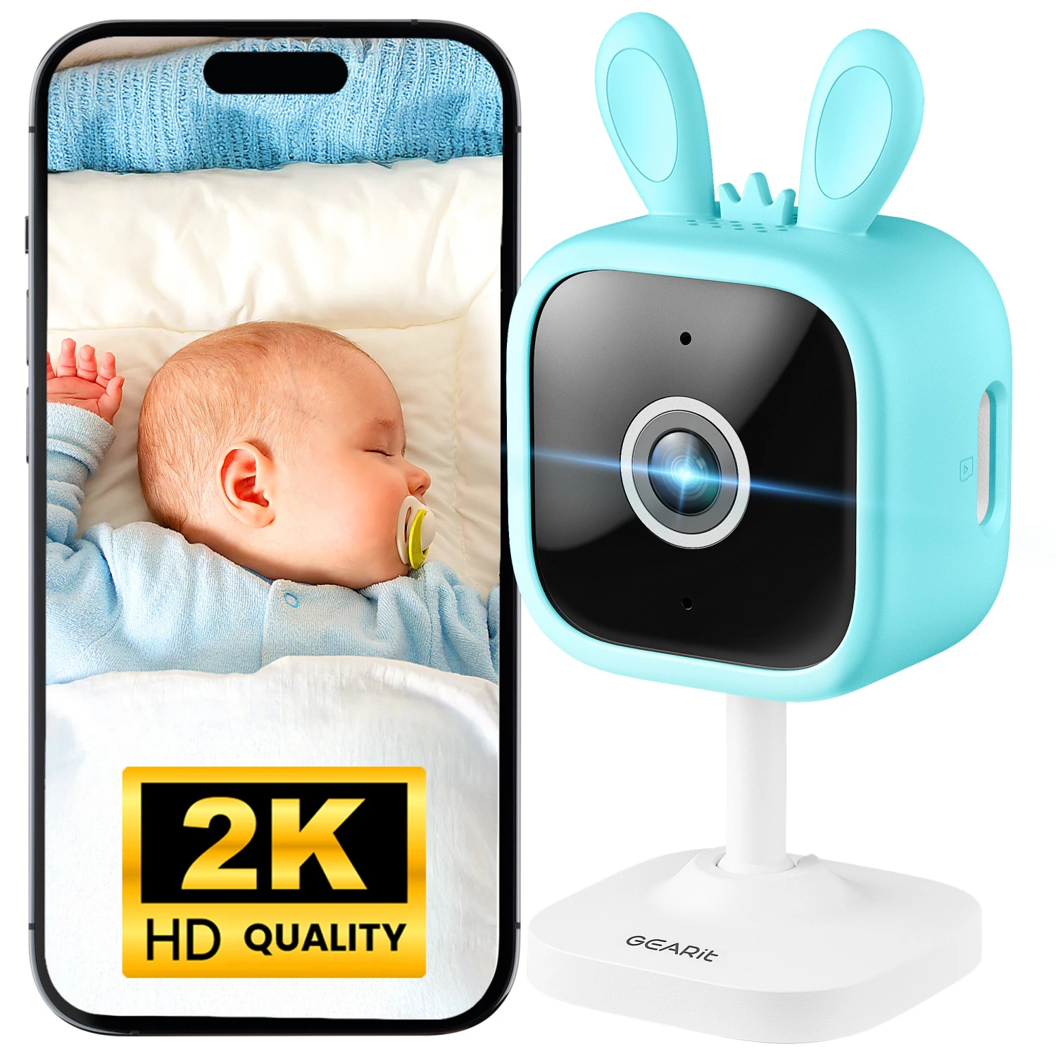 GEARit Wifi Baby Monitor Camera With Motion & Sound Detection - 2K Video, 2-Way Audio(Gearit Wifi Baby Monitor Camera With Motion Sound Detection 2k Video 2 Way Audio) 1 GEARit Wifi Baby Monitor Camera With Motion & Sound Detection - 2K Video, 2-Way Audio(Gearit Wifi Baby Monitor Camera With Motion Sound Detection 2k Video 2 Way Audio)