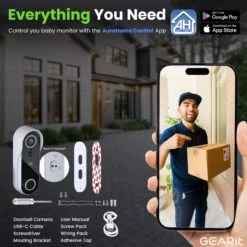 GEARit Smart Video Doorbell - Wireless 2K QHD Video Camera - IP65 Weather-Proof, Motion Detection, 2 Way Audio(Gearit Smart Video Doorbell Wireless 2k Qhd Video Camera Ip65 Weather Proof Motion Detection 2 Way Audio) -GEARit Store GI CAM DRB WH 001 8