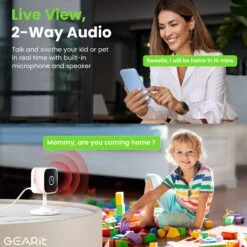 GEARit Wifi Indoor Camera For Baby & Pet Monitor - 2K Video, 2-Way Audio(Gearit Wifi Indoor Camera For Home Security 2k Video 2 Way Audio) 10 GEARit Wifi Indoor Camera For Baby & Pet Monitor - 2K Video, 2-Way Audio(Gearit Wifi Indoor Camera For Home Security 2k Video 2 Way Audio) -GEARit Store GI CAM IN WH 001 4