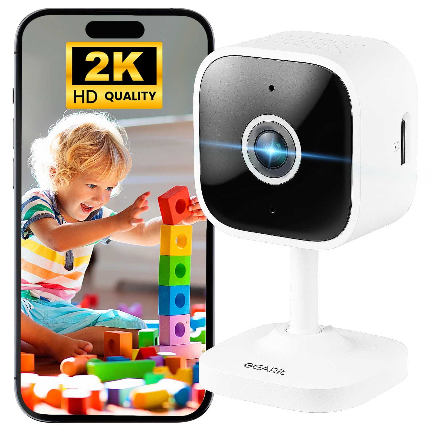 GEARit Wifi Indoor Camera For Baby & Pet Monitor - 2K Video, 2-Way Audio(Gearit Wifi Indoor Camera For Home Security 2k Video 2 Way Audio) 1 GEARit Wifi Indoor Camera For Baby & Pet Monitor - 2K Video, 2-Way Audio(Gearit Wifi Indoor Camera For Home Security 2k Video 2 Way Audio)