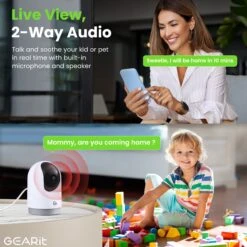 GEARit Wifi Indoor Camera With Pan/Tilt For Baby & Pet - 2K Video, 2-Way Audio, Motion Tracker(Gearit Wifi Indoor Camera For Home Security 2k Video 2 Way Audio Copy) -GEARit Store GI CAM IN WH 011 4