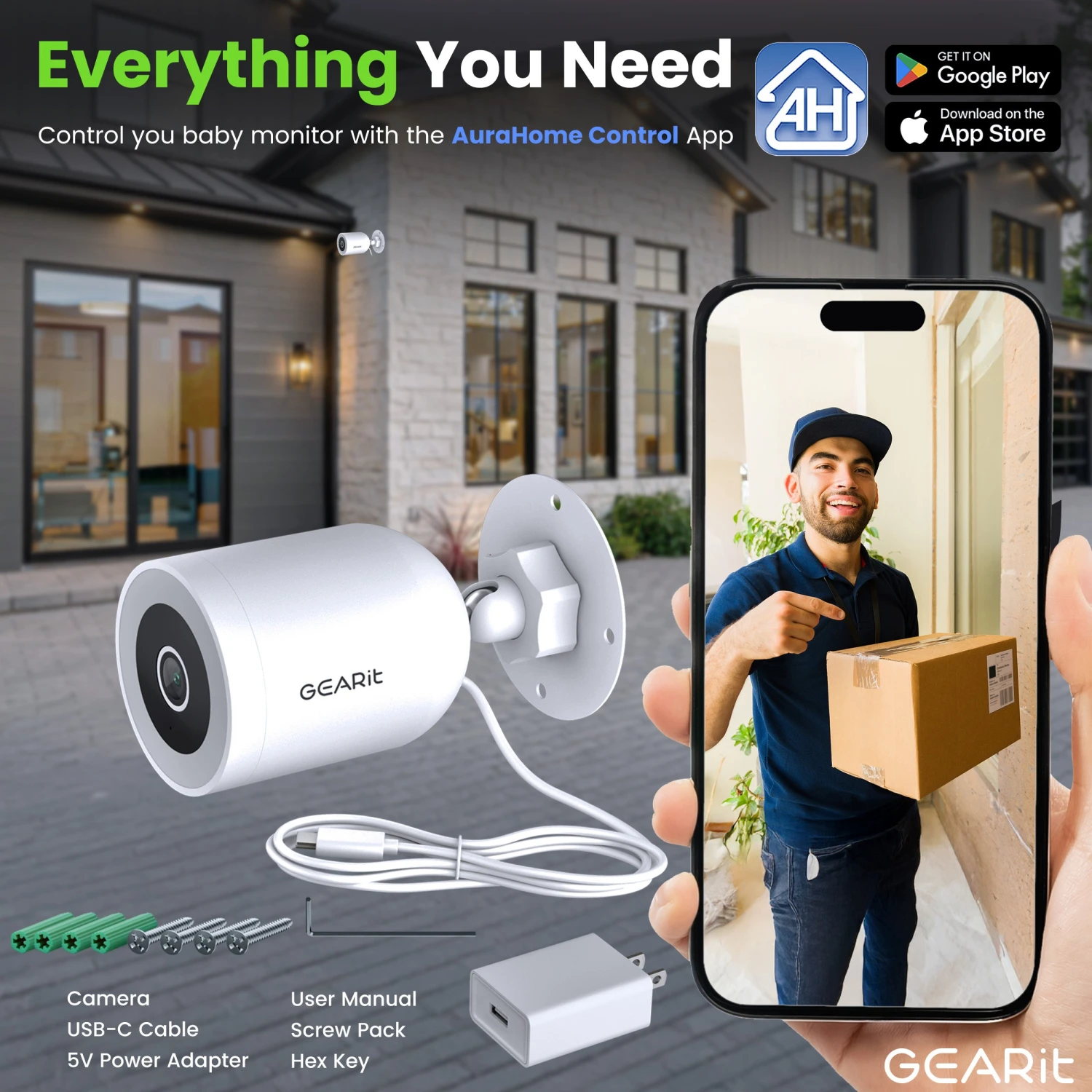 GEARit Wifi Outdoor Security Camera - 2K Video, IP65 Weatherproof, Motion Detection, Night Vision(Gearit Wifi Indoor Camera With Pan Tilt For Home Security 2k Video 2 Way Audio Motion Tracker Copy) 7 GEARit Wifi Outdoor Security Camera - 2K Video, IP65 Weatherproof, Motion Detection, Night Vision(Gearit Wifi Indoor Camera With Pan Tilt For Home Security 2k Video 2 Way Audio Motion Tracker Copy) - Image 7