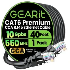 Cat6 Ethernet Patch Cable - CCA Network Cord - UTP, Black(Gearit Cat6 Ethernet Patch Cable Cca Network Cord Utp Black) 27 Cat6 Ethernet Patch Cable - CCA Network Cord - UTP, Black(Gearit Cat6 Ethernet Patch Cable Cca Network Cord Utp Black) -GEARit Store GI CAT6 CCA BK 40F 301d7745 ec8f 469c aa78 36dd52a85d33