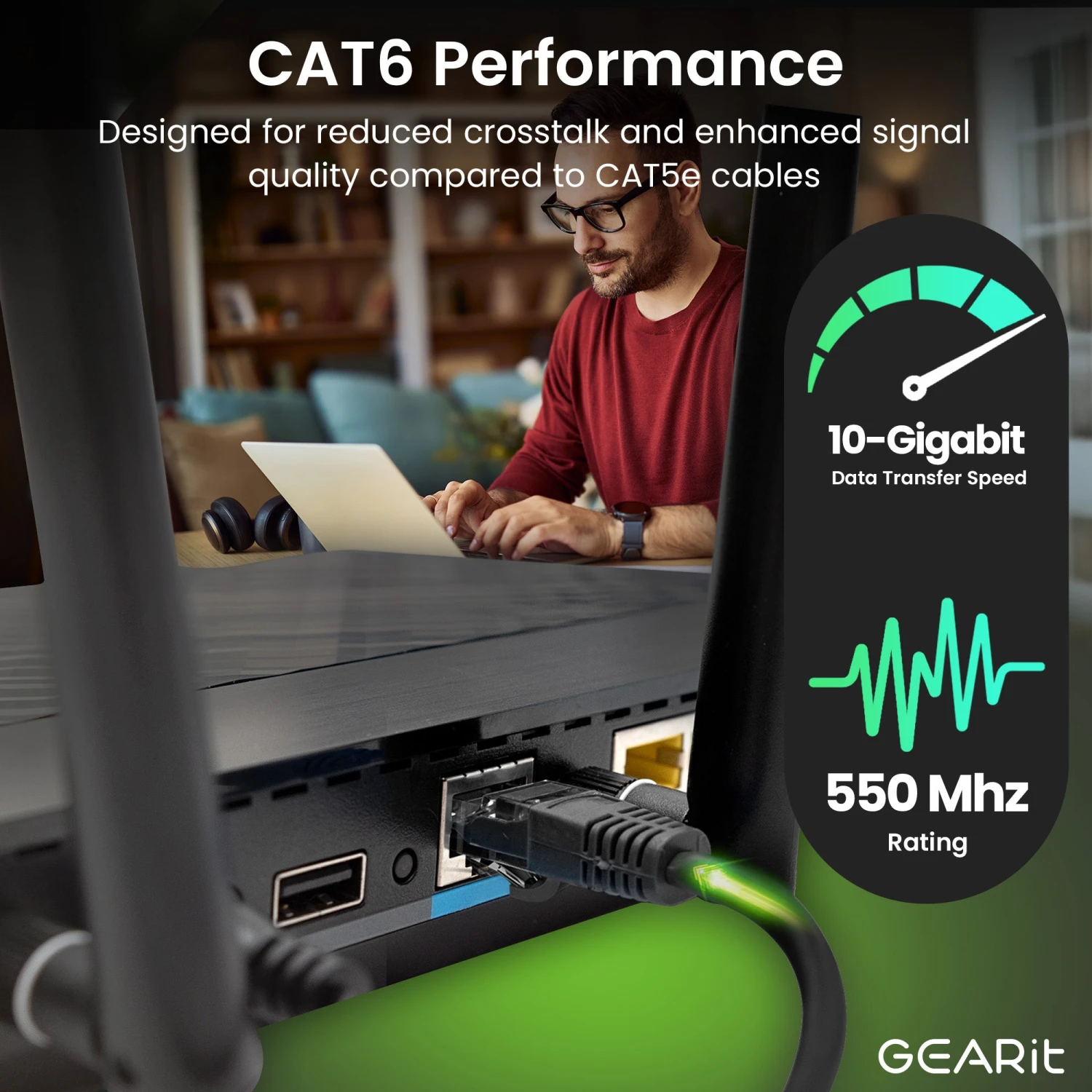 Cat6 Ethernet Patch Cable - CCA Network Cord - UTP, Black(Gearit Cat6 Ethernet Patch Cable Cca Network Cord Utp Black) 17 Cat6 Ethernet Patch Cable - CCA Network Cord - UTP, Black(Gearit Cat6 Ethernet Patch Cable Cca Network Cord Utp Black) - Image 17