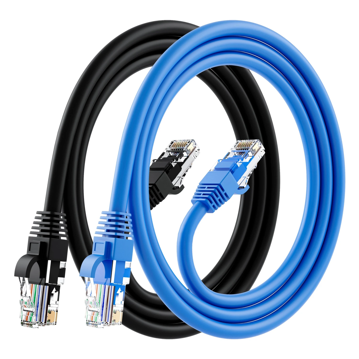 Cat6 Ethernet Patch Cable (2-Pack) - CCA Network Cord - UTP, Black & Blue(Gearit 2 Pack Cat6 Ethernet Patch Cable Cca Network Cord Utp Black Blue) 1 Cat6 Ethernet Patch Cable (2-Pack) - CCA Network Cord - UTP, Black & Blue(Gearit 2 Pack Cat6 Ethernet Patch Cable Cca Network Cord Utp Black Blue)