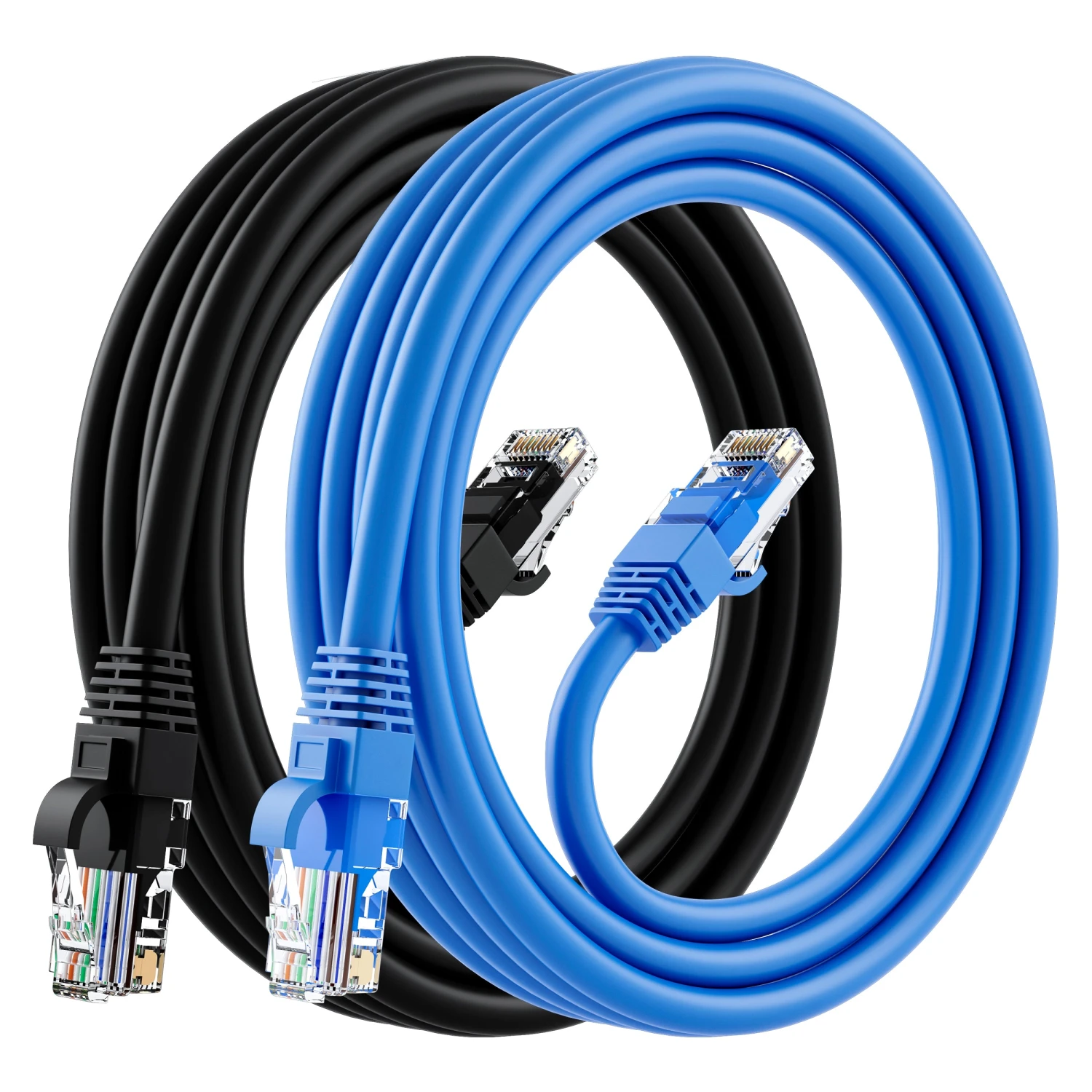 Cat6 Ethernet Patch Cable (2-Pack) - CCA Network Cord - UTP, Black & Blue(Gearit 2 Pack Cat6 Ethernet Patch Cable Cca Network Cord Utp Black Blue) 8 Cat6 Ethernet Patch Cable (2-Pack) - CCA Network Cord - UTP, Black & Blue(Gearit 2 Pack Cat6 Ethernet Patch Cable Cca Network Cord Utp Black Blue) - Image 8