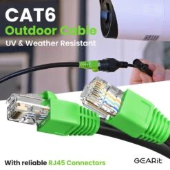 Cat6 CCA Outdoor Ethernet Cable For Direct Burial, Black(Gearit Cat6 Outdoor Ethernet Cable With Cca Copper Clad For In Wall Direct Burial Black) -GEARit Store GI CAT6 CCA OUT LDPE BK F 2 83acff59 ff1d 4c9f ab00 a1ce433d94c2