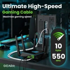 Cat6 CCA Outdoor Ethernet Cable For Direct Burial, Black(Gearit Cat6 Outdoor Ethernet Cable With Cca Copper Clad For In Wall Direct Burial Black) -GEARit Store GI CAT6 CCA OUT LDPE BK F 7