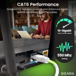 Cat6 Ethernet Patch Cable - CCA Network Cord - UTP, White(Gearit Cat6 Ethernet Patch Cable Cca Network Cord Utp White) 27 Cat6 Ethernet Patch Cable - CCA Network Cord - UTP, White(Gearit Cat6 Ethernet Patch Cable Cca Network Cord Utp White) -GEARit Store GI CAT6 CCA WH F 3 93c8b489 042d 4d58 bd30 ef85dd5c68fe