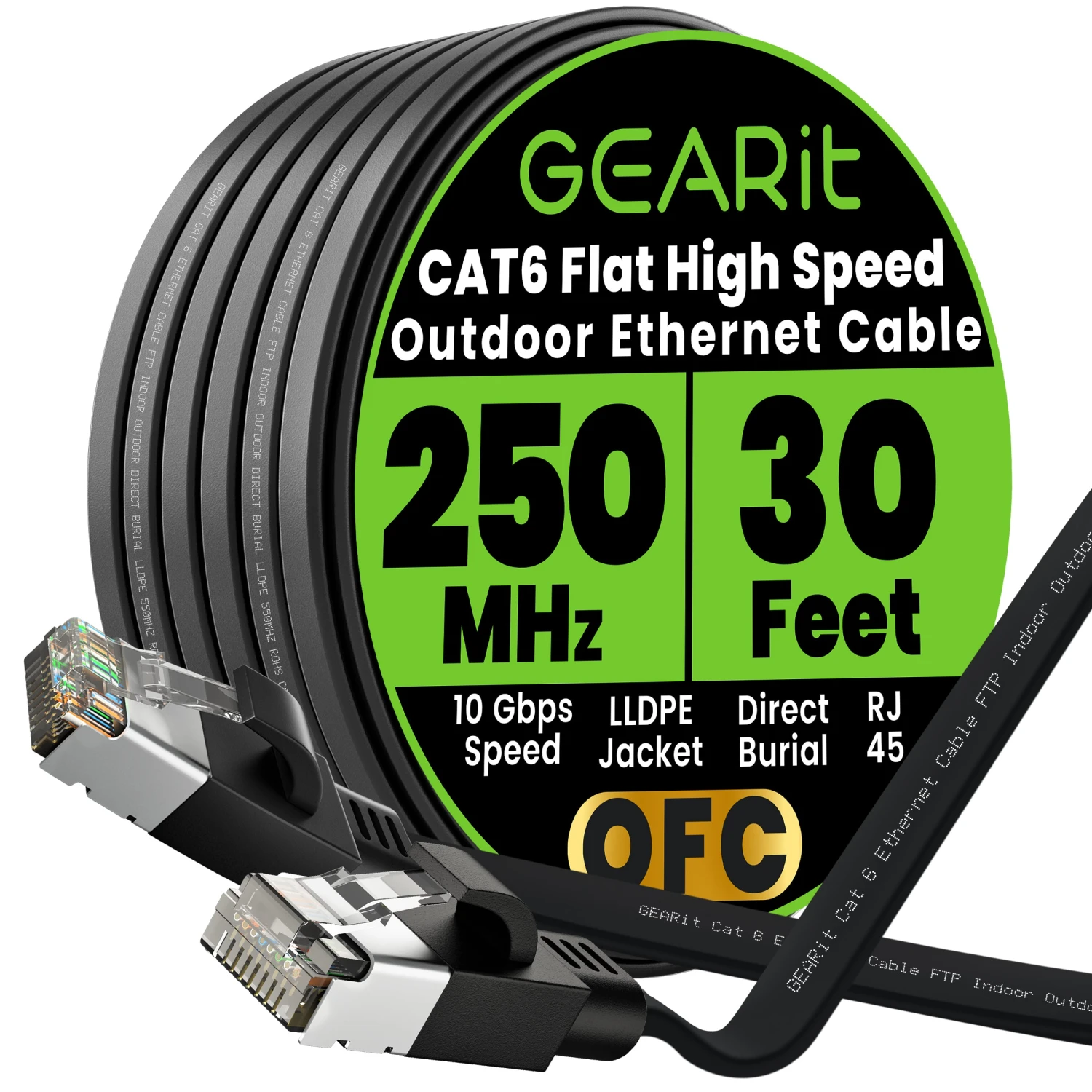 Black Cat6 Flat Outdoor Ethernet Cable(Black Cat6 Flat Outdoor Ethernet Cable) 18 Black Cat6 Flat Outdoor Ethernet Cable(Black Cat6 Flat Outdoor Ethernet Cable) - Image 18