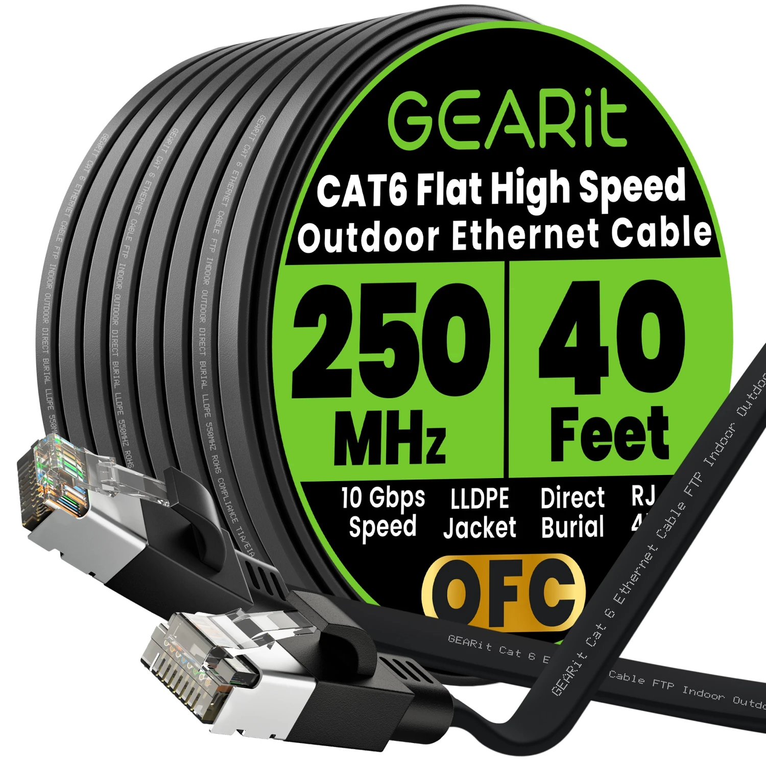 Black Cat6 Flat Outdoor Ethernet Cable(Black Cat6 Flat Outdoor Ethernet Cable) 20 Black Cat6 Flat Outdoor Ethernet Cable(Black Cat6 Flat Outdoor Ethernet Cable) - Image 20