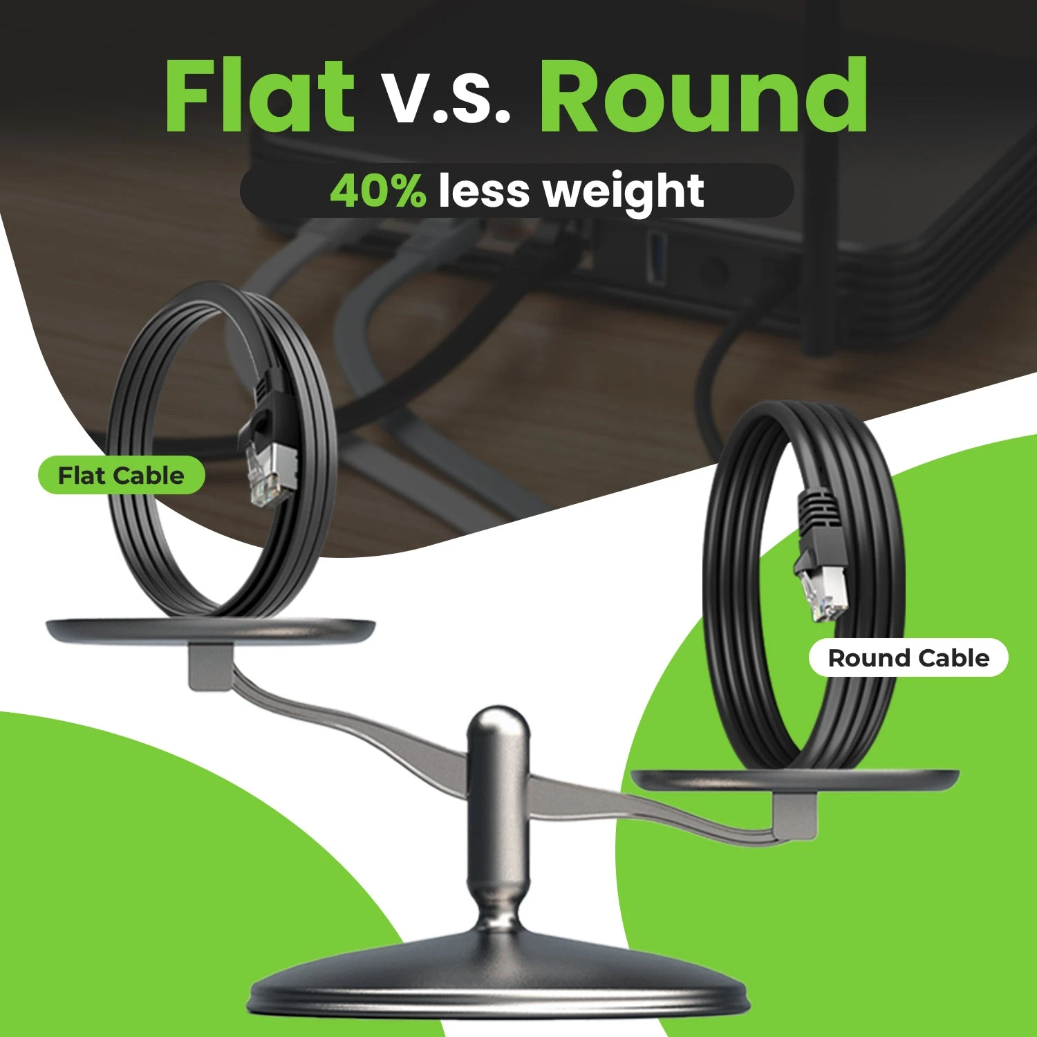 Black Cat6 Flat Outdoor Ethernet Cable(Black Cat6 Flat Outdoor Ethernet Cable) 8 Black Cat6 Flat Outdoor Ethernet Cable(Black Cat6 Flat Outdoor Ethernet Cable) - Image 8