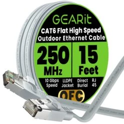 Gray Cat6 Flat Outdoor Ethernet Cable(Gray Cat6 Flat Outdoor Ethernet Cable)