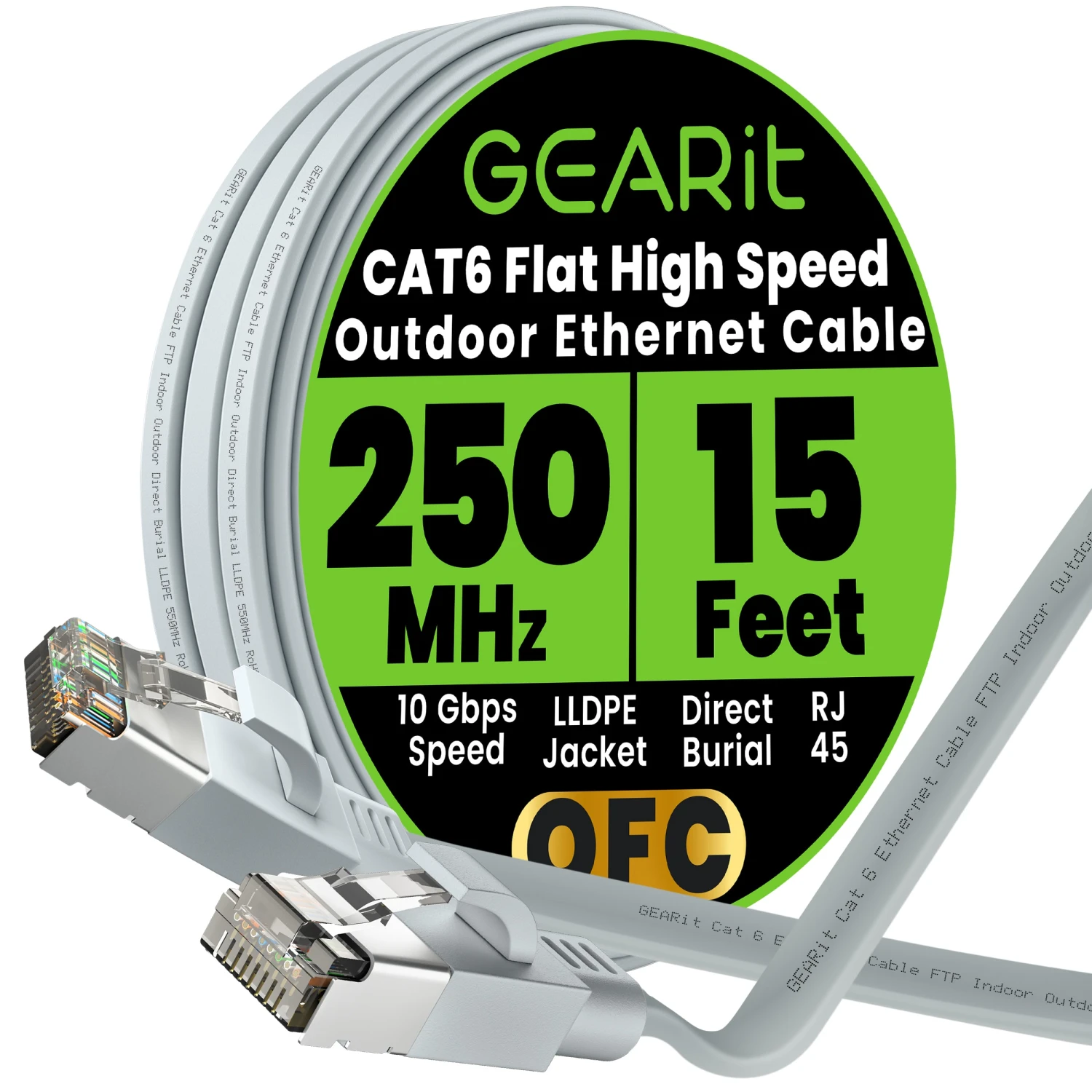 Gray Cat6 Flat Outdoor Ethernet Cable(Gray Cat6 Flat Outdoor Ethernet Cable) 1 Gray Cat6 Flat Outdoor Ethernet Cable(Gray Cat6 Flat Outdoor Ethernet Cable)