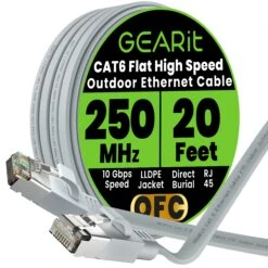 Gray Cat6 Flat Outdoor Ethernet Cable(Gray Cat6 Flat Outdoor Ethernet Cable) 28 Gray Cat6 Flat Outdoor Ethernet Cable(Gray Cat6 Flat Outdoor Ethernet Cable) -GEARit Store GI CAT6 FLT OUT LDPE GY 20F 7f9054d6 97fe 4395 a95d 759ebc261acd