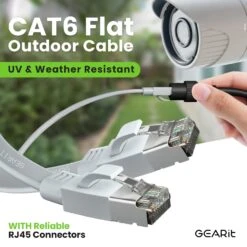 Gray Cat6 Flat Outdoor Ethernet Cable(Gray Cat6 Flat Outdoor Ethernet Cable) 29 Gray Cat6 Flat Outdoor Ethernet Cable(Gray Cat6 Flat Outdoor Ethernet Cable) -GEARit Store GI CAT6 FLT OUT LDPE GY F 2 d7ff0533 cd31 401b 8bfb 13a70e6b6337