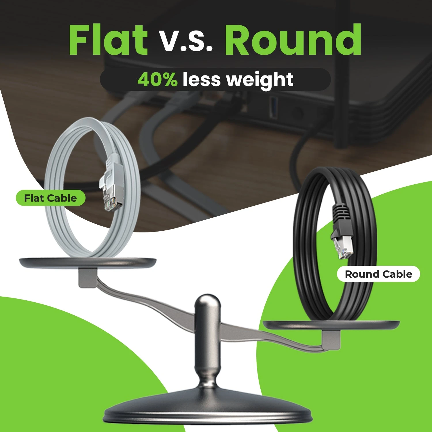 Gray Cat6 Flat Outdoor Ethernet Cable(Gray Cat6 Flat Outdoor Ethernet Cable) 16 Gray Cat6 Flat Outdoor Ethernet Cable(Gray Cat6 Flat Outdoor Ethernet Cable) - Image 16