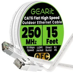 White Cat6 Flat Outdoor Ethernet Cable(White Cat6 Flat Outdoor Ethernet Cable)