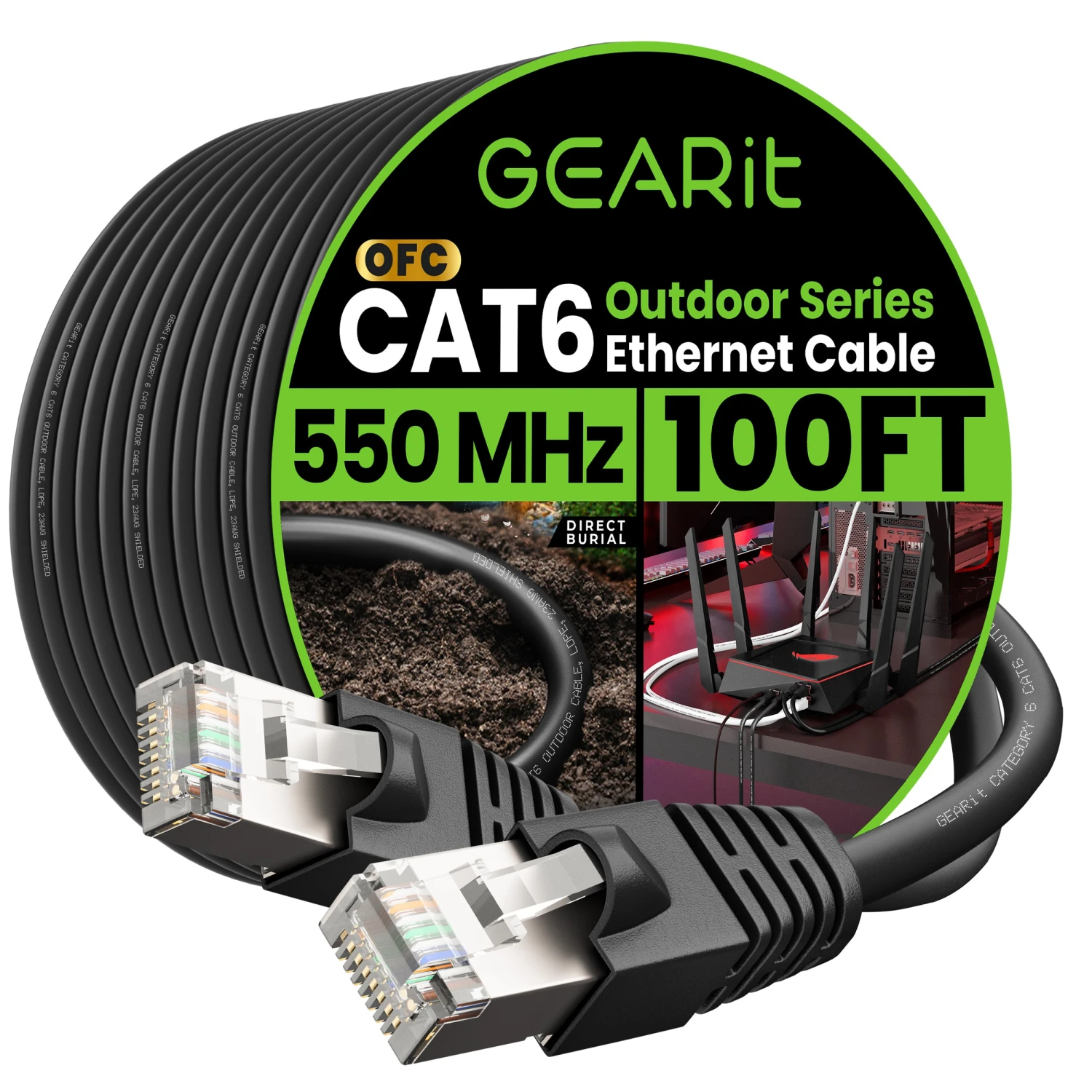Cat6 Outdoor Ethernet Cable - 23AWG LLDPE Weatherproof Jacket S/FTP Direct Burial(Gearit Cat6 Outdoor Cable Waterproof Direct Burial 23awg Cat 6 Ethernet Ftp Foil Twisted Pair Shielded Lldpe Waterproof And Uv Resistant) 11 Cat6 Outdoor Ethernet Cable - 23AWG LLDPE Weatherproof Jacket S/FTP Direct Burial(Gearit Cat6 Outdoor Cable Waterproof Direct Burial 23awg Cat 6 Ethernet Ftp Foil Twisted Pair Shielded Lldpe Waterproof And Uv Resistant) - Image 11