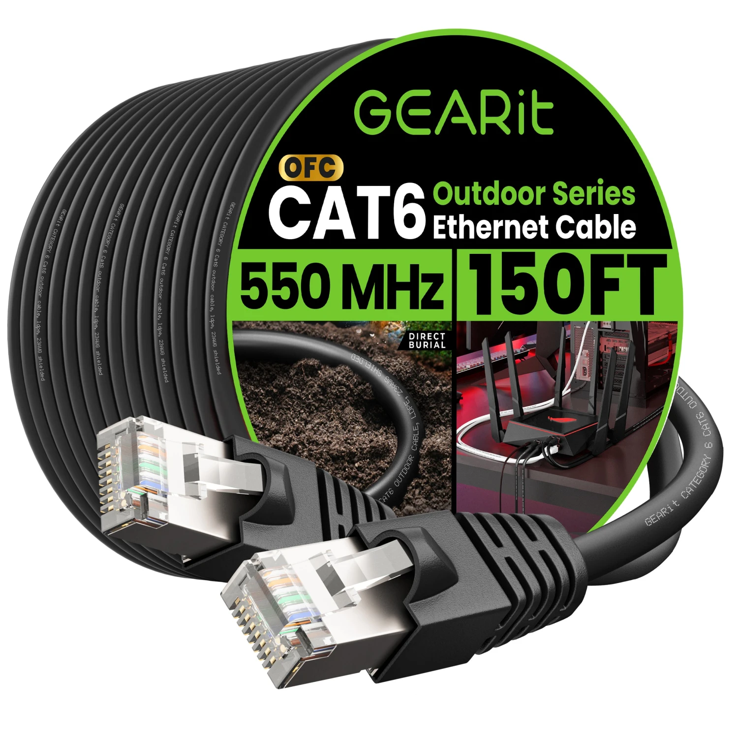 Cat6 Outdoor Ethernet Cable - 23AWG LLDPE Weatherproof Jacket S/FTP Direct Burial(Gearit Cat6 Outdoor Cable Waterproof Direct Burial 23awg Cat 6 Ethernet Ftp Foil Twisted Pair Shielded Lldpe Waterproof And Uv Resistant) 12 Cat6 Outdoor Ethernet Cable - 23AWG LLDPE Weatherproof Jacket S/FTP Direct Burial(Gearit Cat6 Outdoor Cable Waterproof Direct Burial 23awg Cat 6 Ethernet Ftp Foil Twisted Pair Shielded Lldpe Waterproof And Uv Resistant) - Image 12