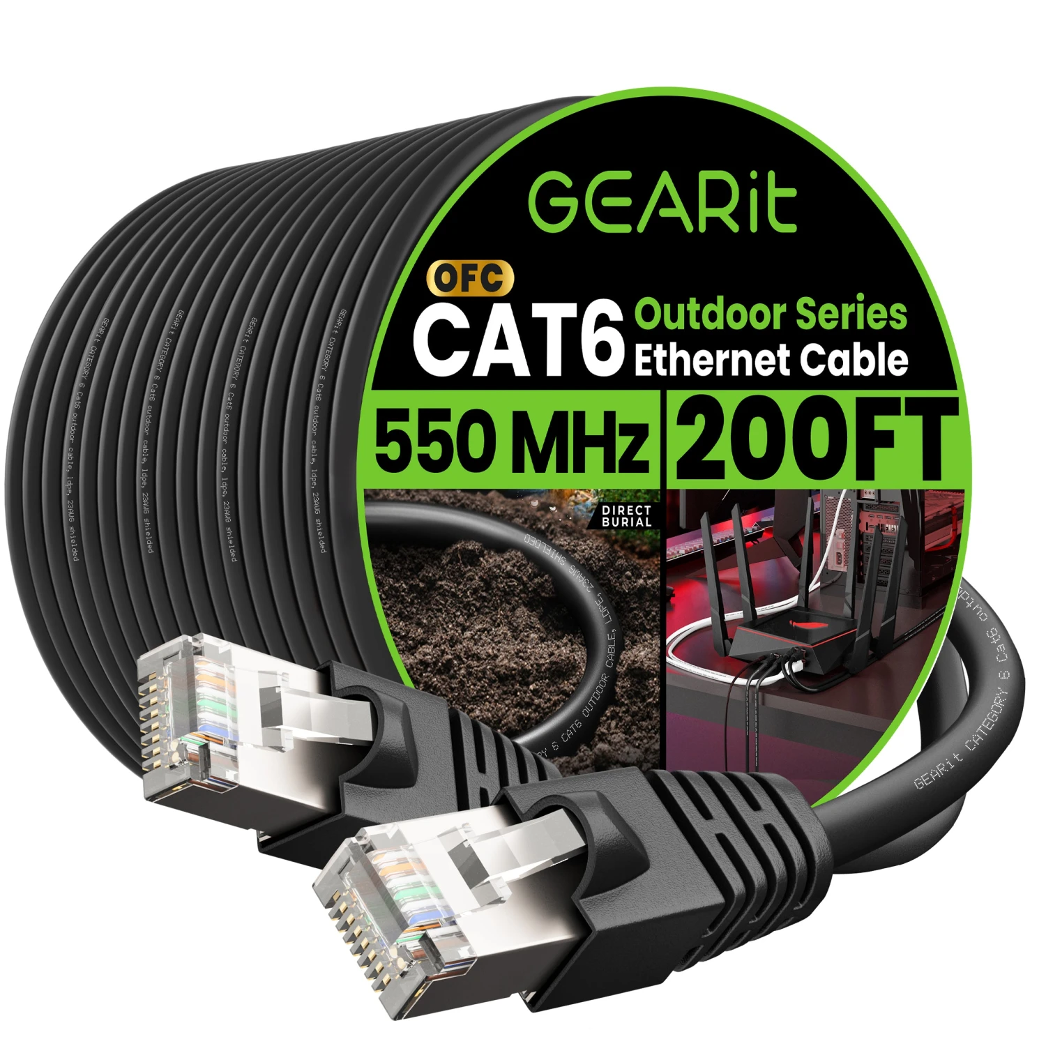 Cat6 Outdoor Ethernet Cable - 23AWG LLDPE Weatherproof Jacket S/FTP Direct Burial(Gearit Cat6 Outdoor Cable Waterproof Direct Burial 23awg Cat 6 Ethernet Ftp Foil Twisted Pair Shielded Lldpe Waterproof And Uv Resistant) 14 Cat6 Outdoor Ethernet Cable - 23AWG LLDPE Weatherproof Jacket S/FTP Direct Burial(Gearit Cat6 Outdoor Cable Waterproof Direct Burial 23awg Cat 6 Ethernet Ftp Foil Twisted Pair Shielded Lldpe Waterproof And Uv Resistant) - Image 14