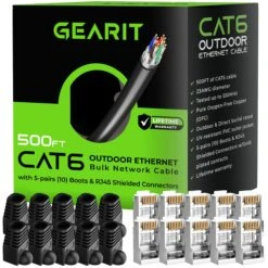 Bulk Cat6 Outdoor Ethernet Cable - DIY Kit(Bulk Cat6 Outdoor Ethernet Cable Diy Kit)