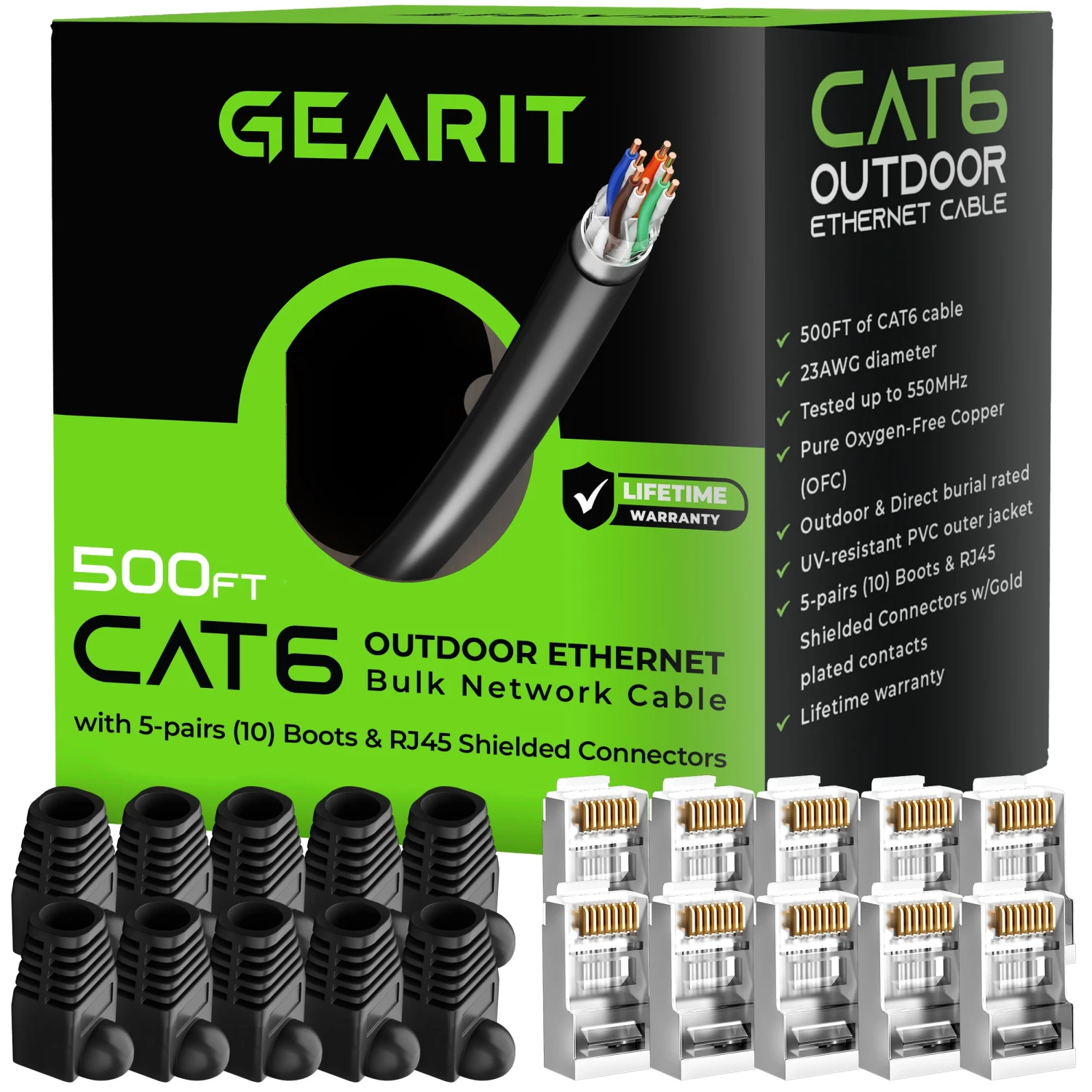 Bulk Cat6 Outdoor Ethernet Cable - DIY Kit(Bulk Cat6 Outdoor Ethernet Cable Diy Kit) 1 Bulk Cat6 Outdoor Ethernet Cable - DIY Kit(Bulk Cat6 Outdoor Ethernet Cable Diy Kit)